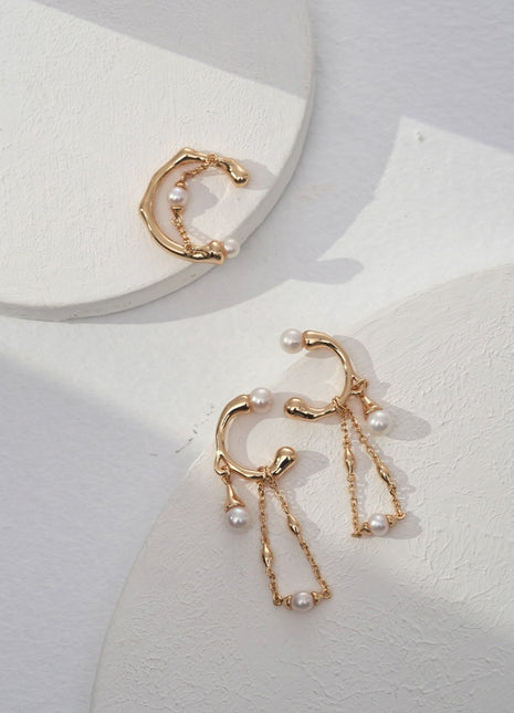 Sterling silver bead earrings E0812