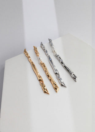 Sterling Silver Asymmetrical Earrings E0835