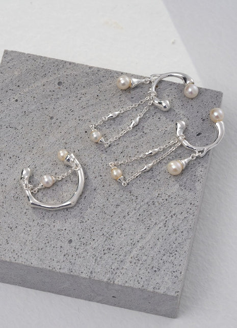 Pure silver bead ring J0096