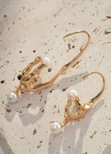 Pure Silver Asymmetrical Earrings E0795