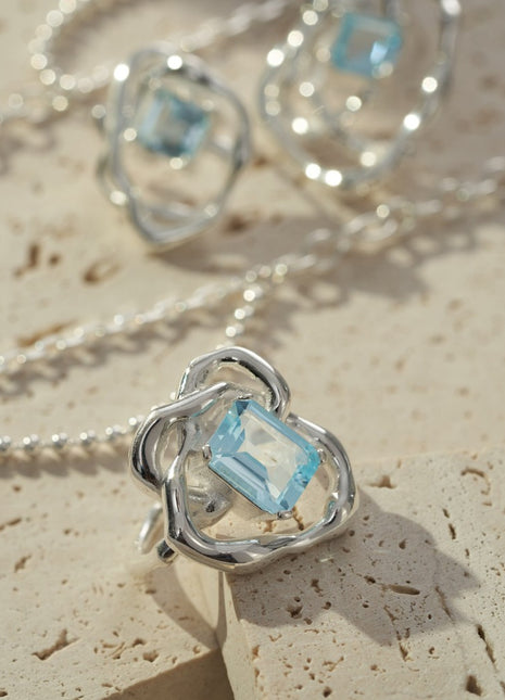 Sterling Silver Topaz Ring J0091