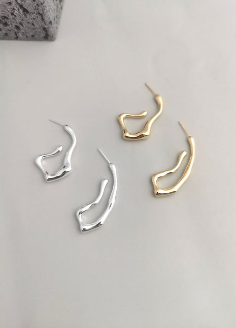 Liquid Series Silver Earrings E0765