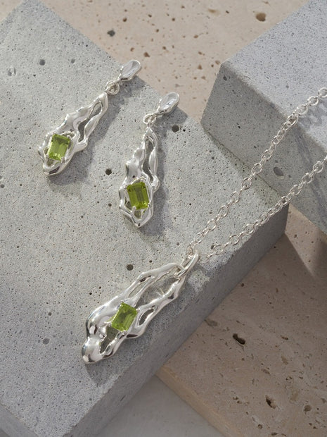 Natural Peridot Necklace D0239