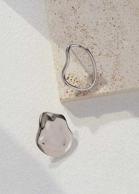 Sterling Silver Asymmetric Earrings E0768
