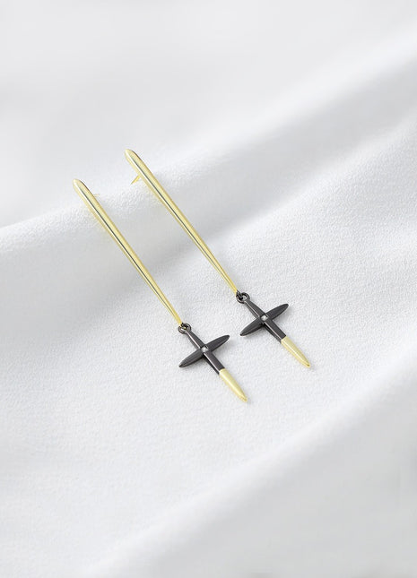 Cross-shaped小众earrings E0452