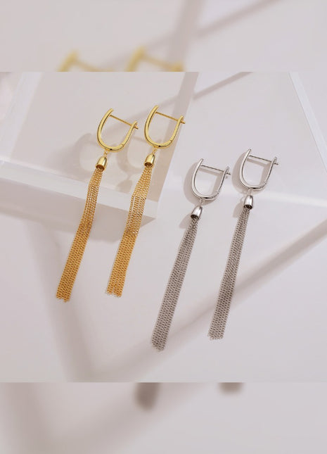 Pure silver earrings E0599