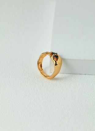 Sterling silver synthetic spinel ring J0181
