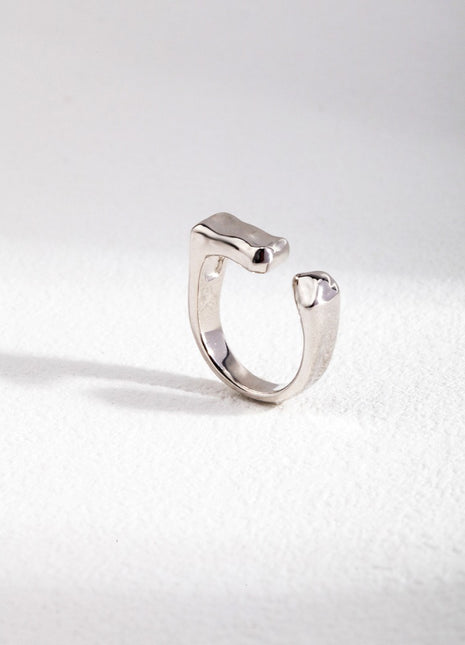 Pure silver ring J0135