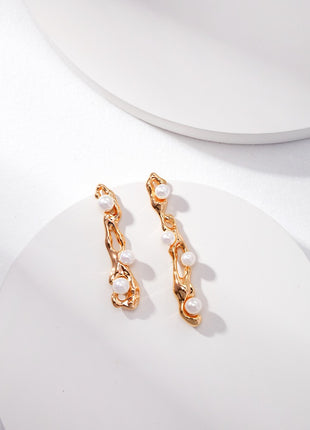 Silver Pearl Earrings E0885