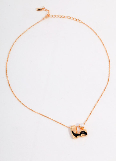 Pure Silver Black Glaze Pearl Necklace YD0010