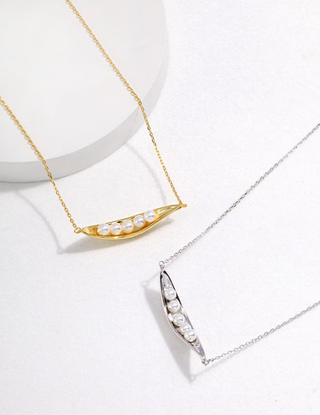 Bead pearl necklace D0178