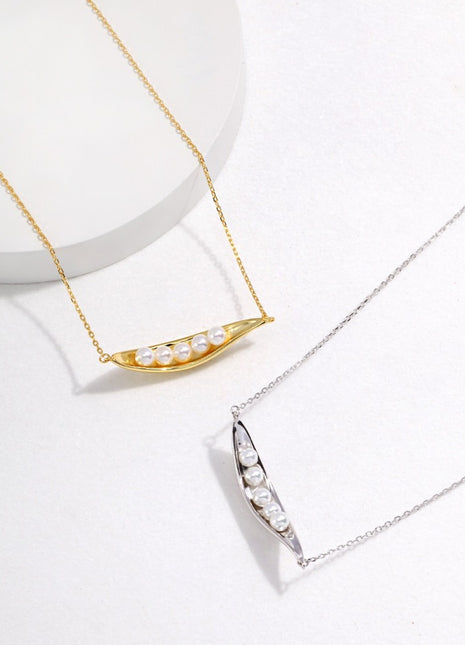 Bead pearl necklace D0178