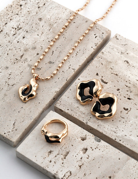 Silver Glaze Drop Necklace D0278