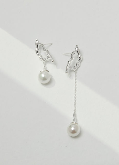 10MM Pearl Silver Necklace D0219-1