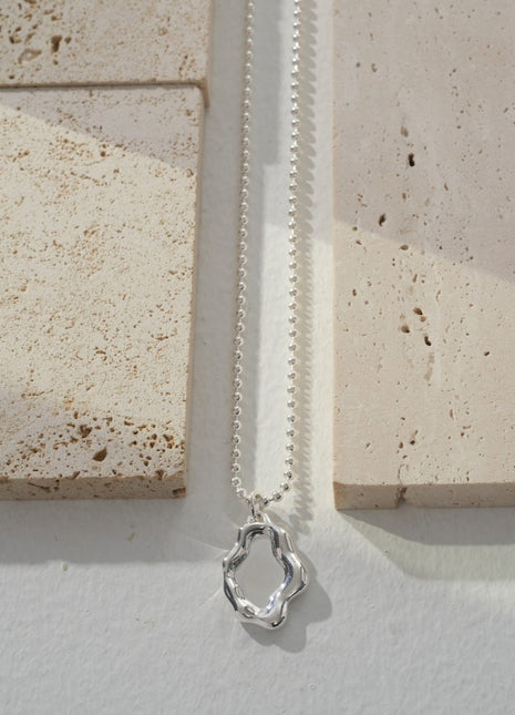 Silver necklace Jingbo series D0234