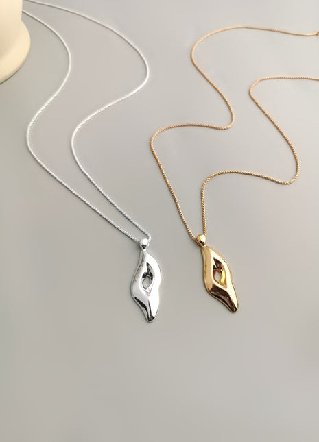 Pure Silver Long Necklace D0240