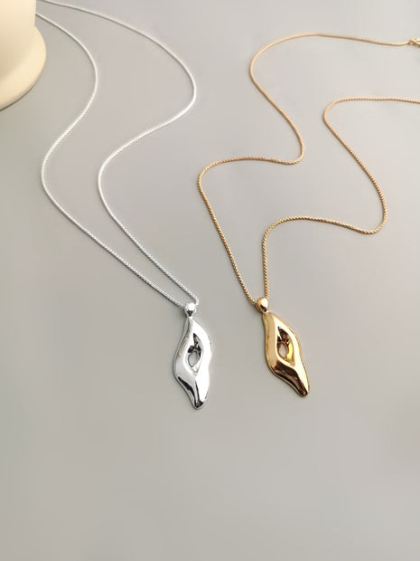 Pure Silver Long Necklace D0240