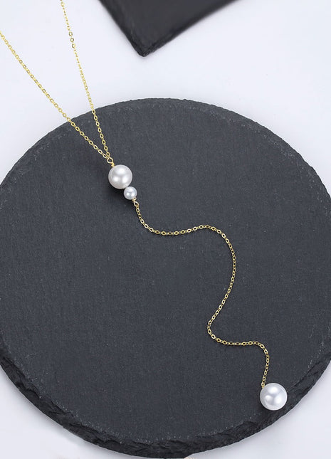 Simple Bead Long Necklace D0139