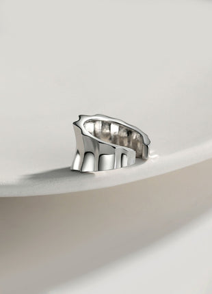 Pure silver ear clip E0705