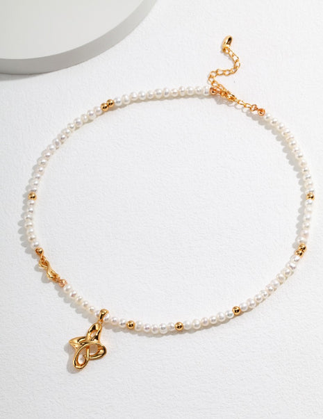 Sterling Silver Pearl Necklace YD0047
