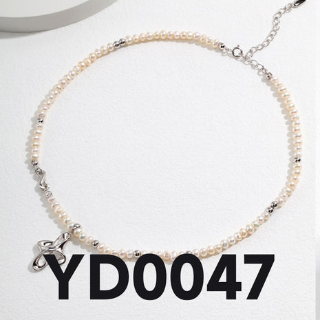 Sterling Silver Pearl Necklace YD0047