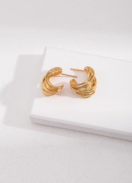 Sterling Silver Line Earrings E0979