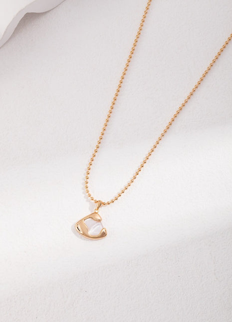 Silver White Pearl Skirt Necklace D0379