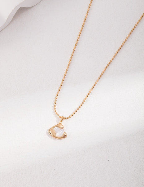 Silver White Pearl Skirt Necklace D0379