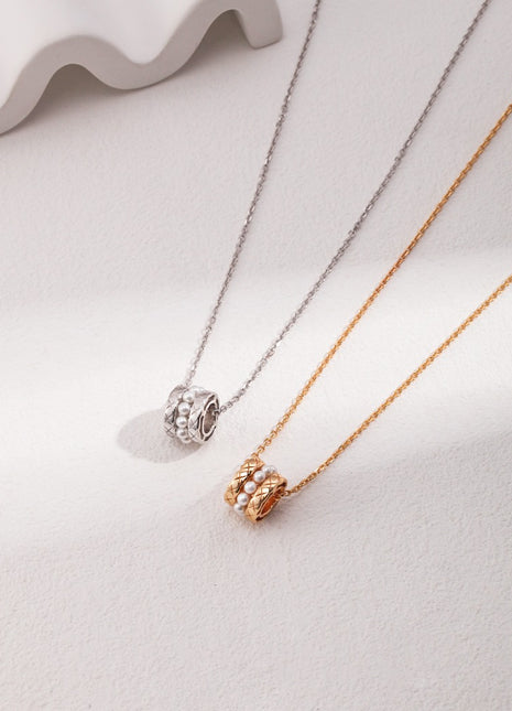 Sterling Silver Pearl Necklace D0395