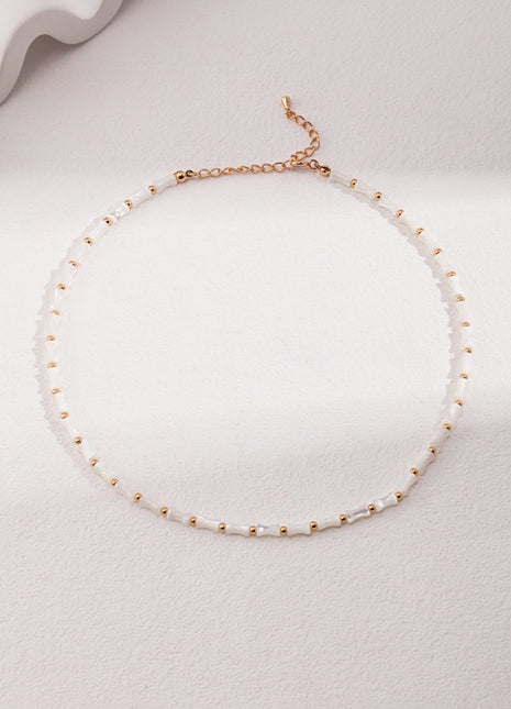 Sterling silver bamboo necklace D0364