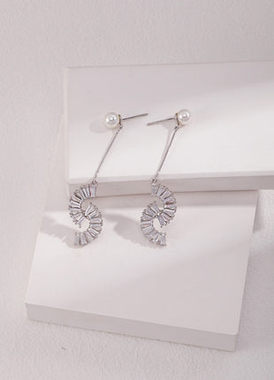 Pure silver elegant earrings E0130