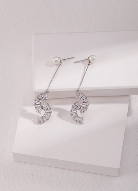 Pure silver elegant earrings E0130