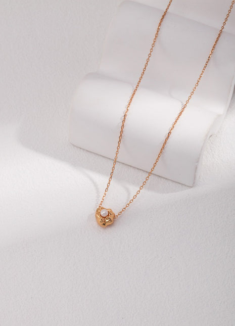 Sterling silver pearl necklace D0381