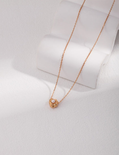 Sterling silver pearl necklace D0381