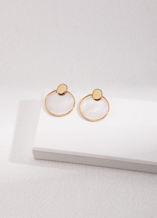 Sterling silver mother-of-pearl earrings E0925