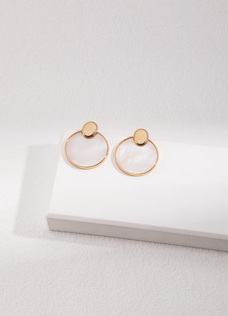 Sterling silver mother-of-pearl earrings E0925