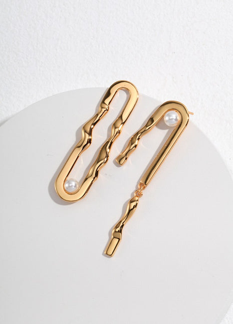 Sterling Silver Asymmetric Earrings E0818