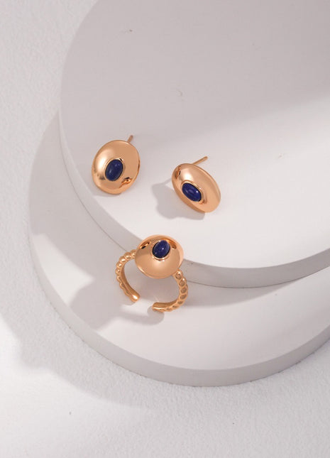 Pure silver ring with gems J0202