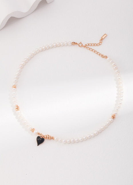 Sterling silver pearl necklace D0422