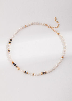 Sterling silver pearl necklace D0426-2