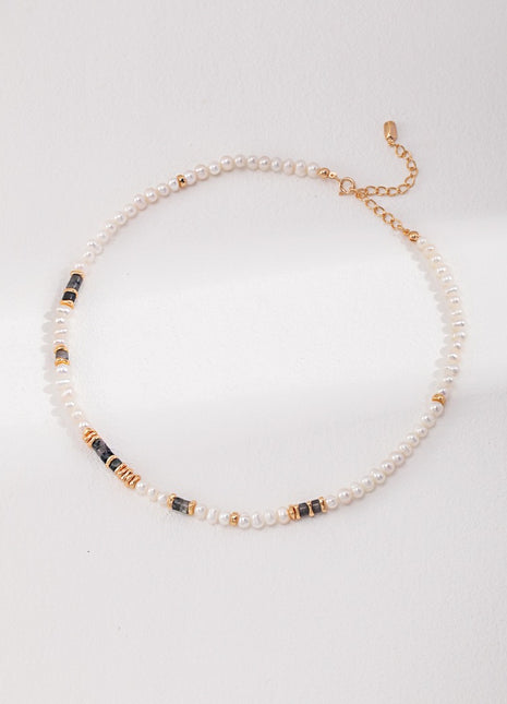 Sterling silver pearl necklace D0426-2