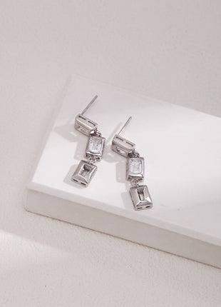 Pure silver earrings E01026