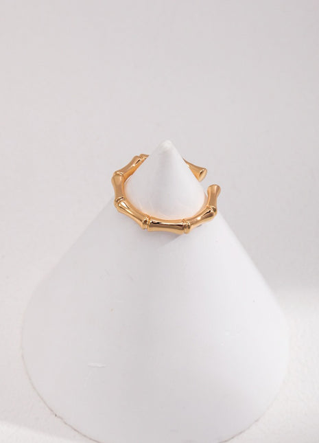 Sterling silver bamboo ring J0236
