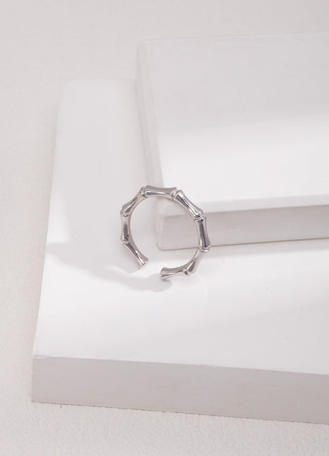 Sterling silver bamboo ring J0236