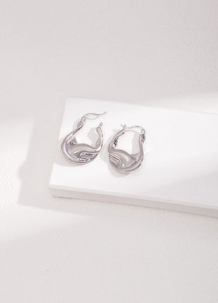 Pure silver earrings E0953