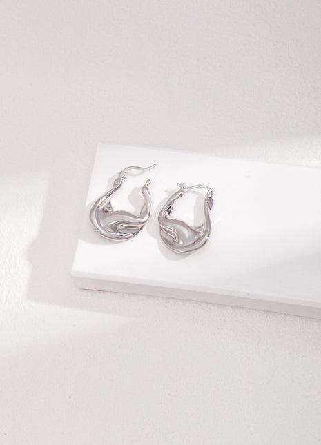 Pure silver earrings E0953