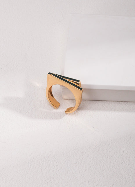 Sterling silver glazed ring J0222