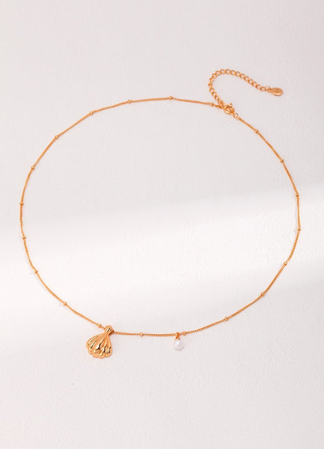 Sterling silver pearl necklace D0391