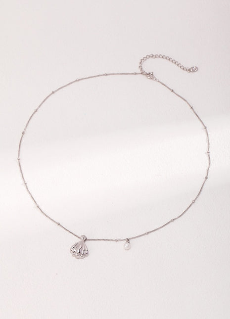 Sterling silver pearl necklace D0391