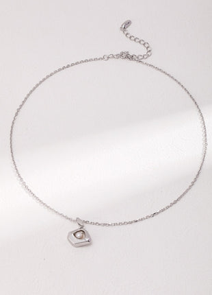 Sterling silver pearl necklace D0429